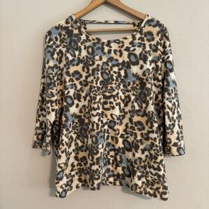 Cha Cha Vente 3/4 Sleeve Crisscross Back Top‎ Size M